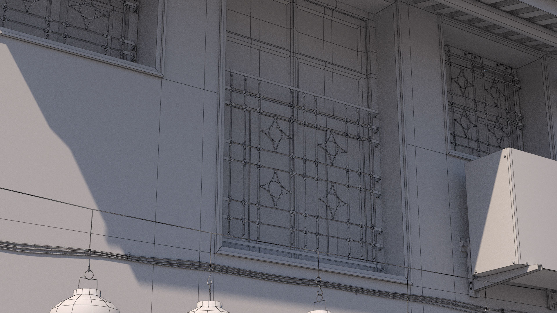 Shennong Street Building 61 Low-poly 3D model_21