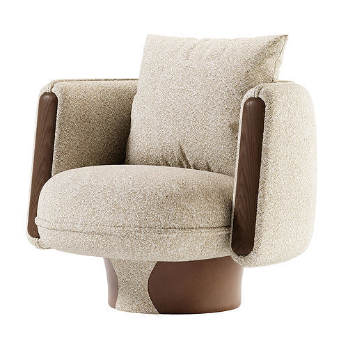 VELLUTO SWIVEL CHAIR Low-poly 3D model
