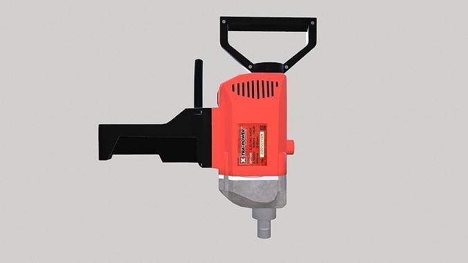 Drill Machine Low-poly 3D model
