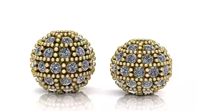 ROUNDED SHAPE EARRING 3D PRINTABLE MODEL