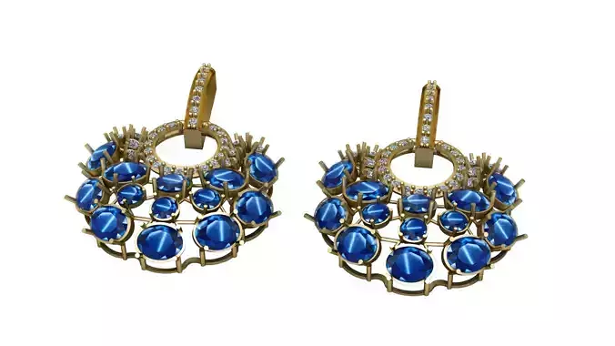 POLKI EARRING 3D PRINTALE MODEL 3D print model