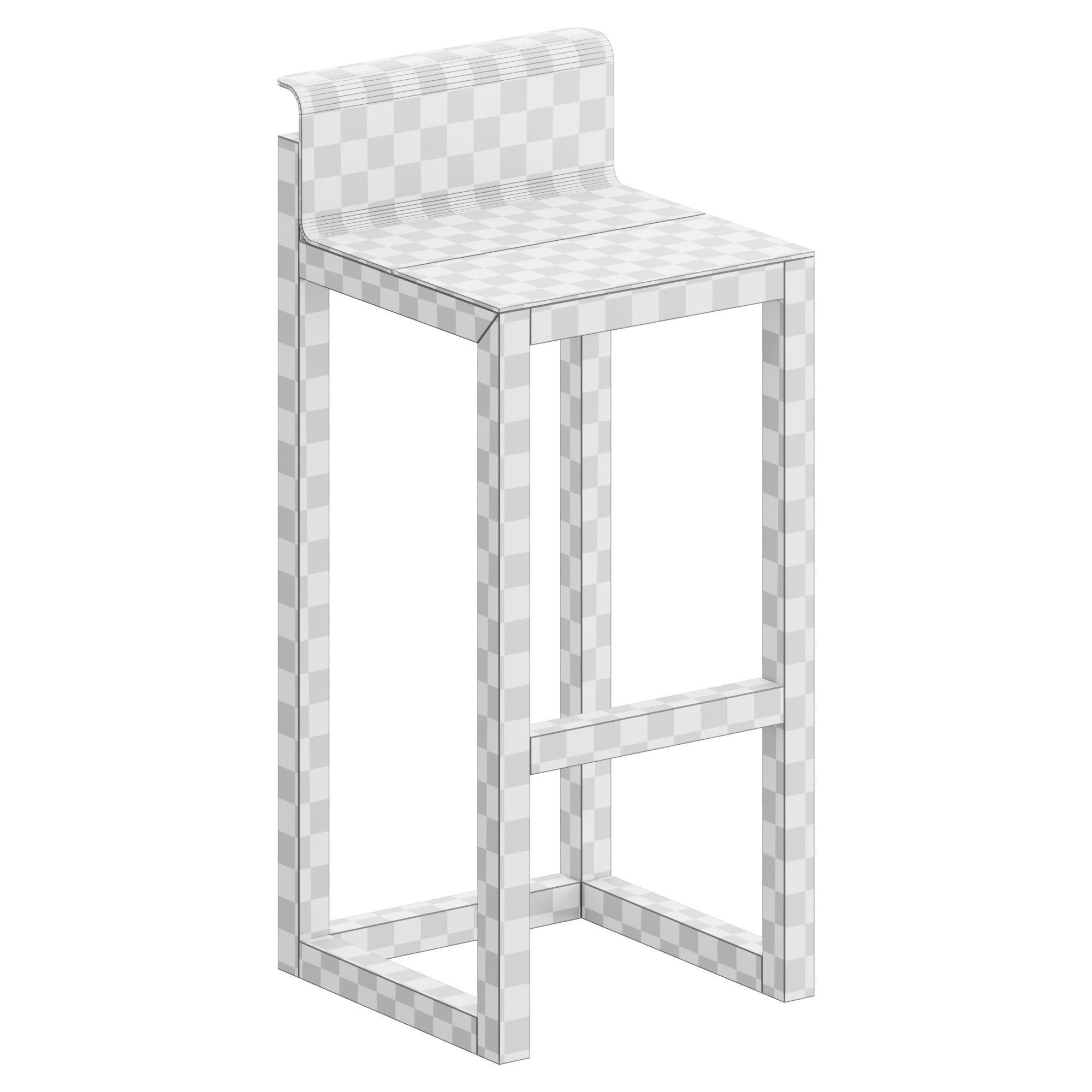 Sachi SPIKES Bar stool 3D model_2