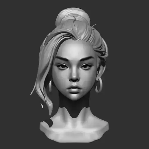 BASE MESH HEAD FEMALE SEMI-REAL STYLE