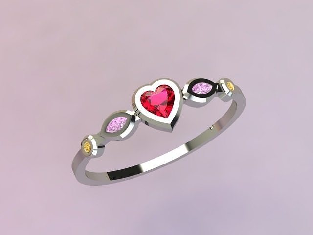Ring heart  3D print model