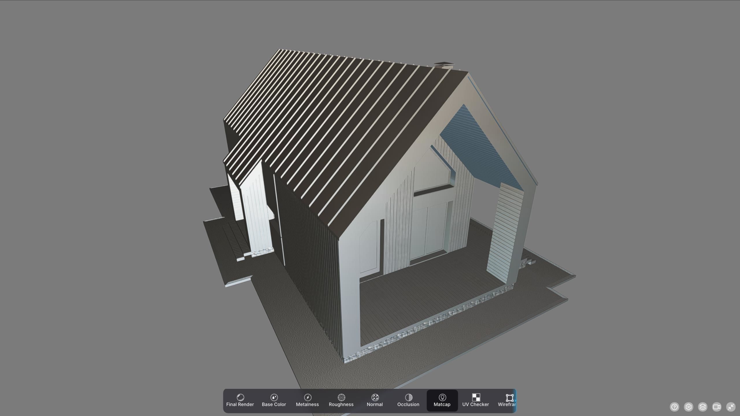 P0019 Residential House Barn House 02 Low-poly 3D model_9
