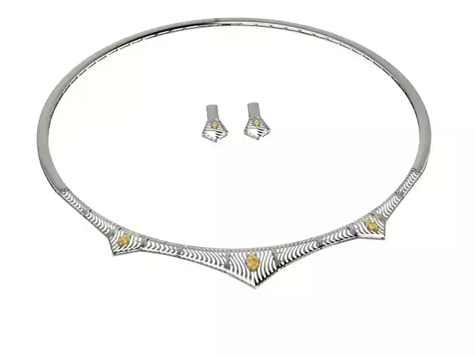 necklace and earring  