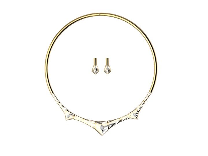 necklace and earring 3D print model_13