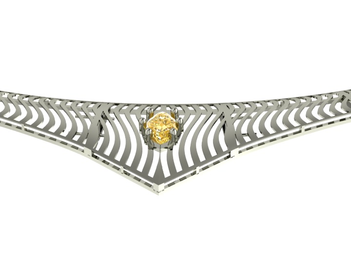 necklace and earring 3D print model_4