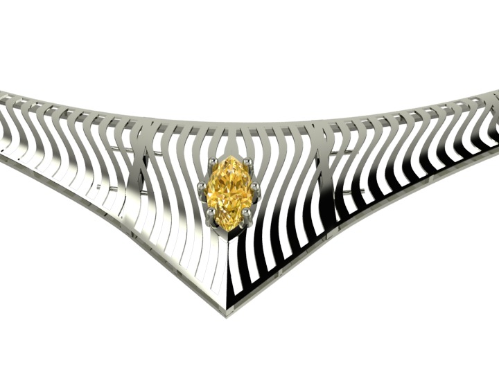 necklace and earring 3D print model_17