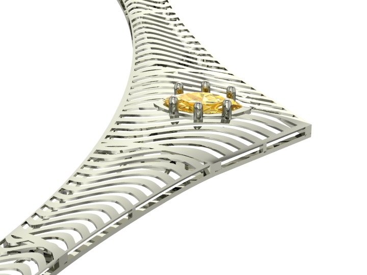 necklace and earring 3D print model_16