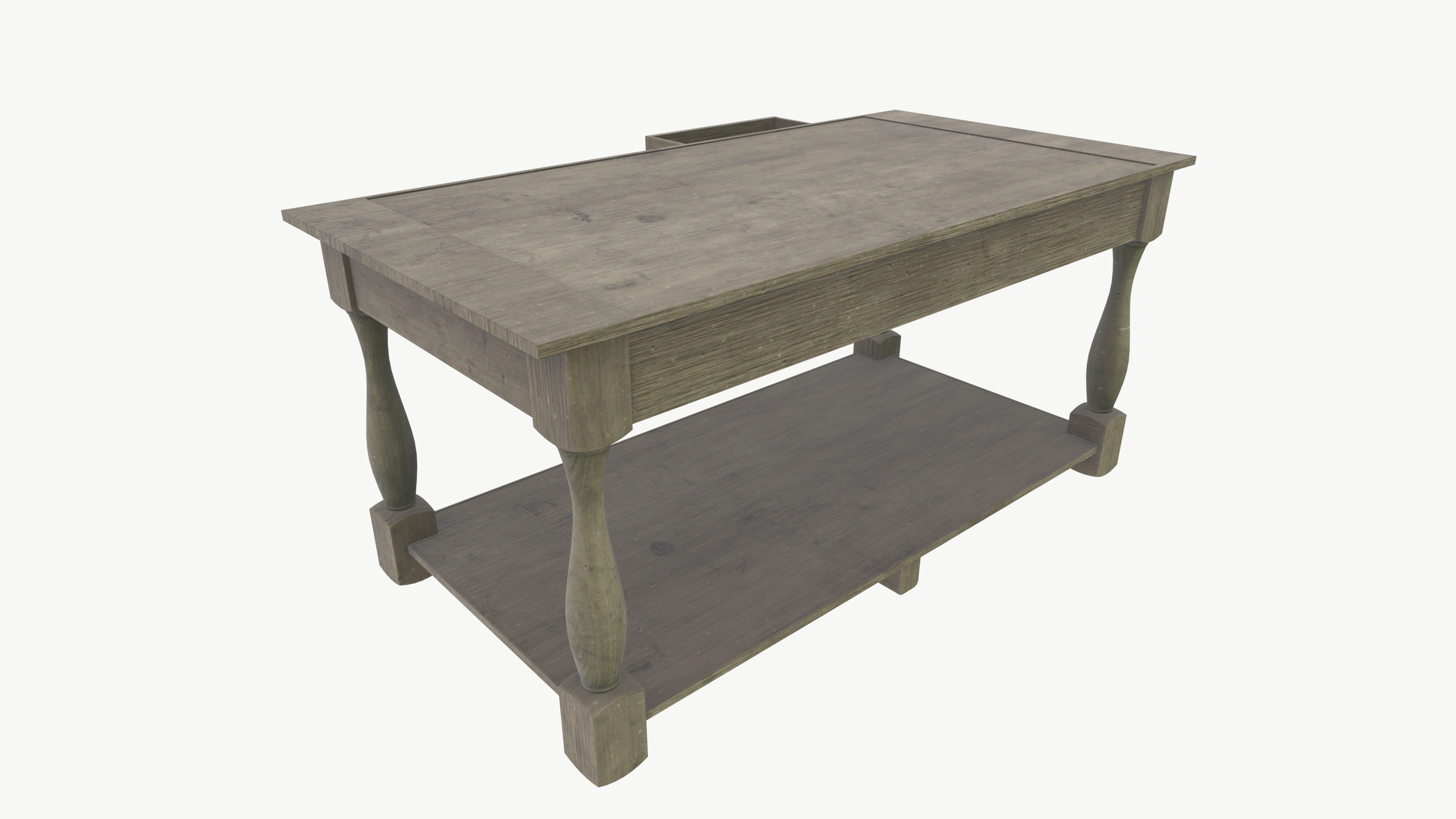 Console Table Low-poly 3D model_3