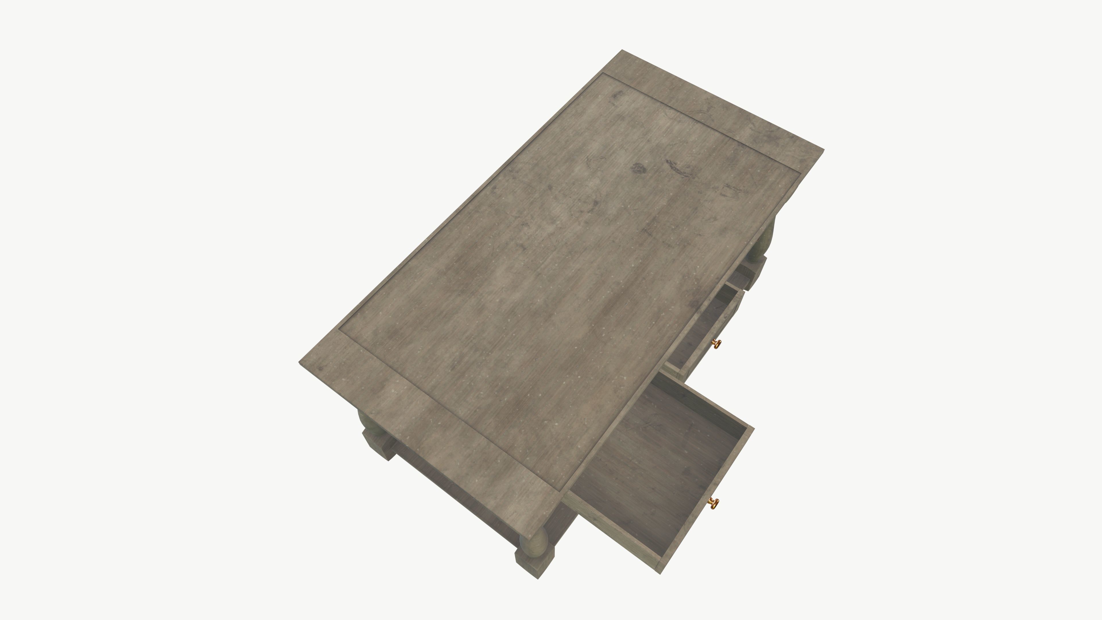 Console Table Low-poly 3D model_7