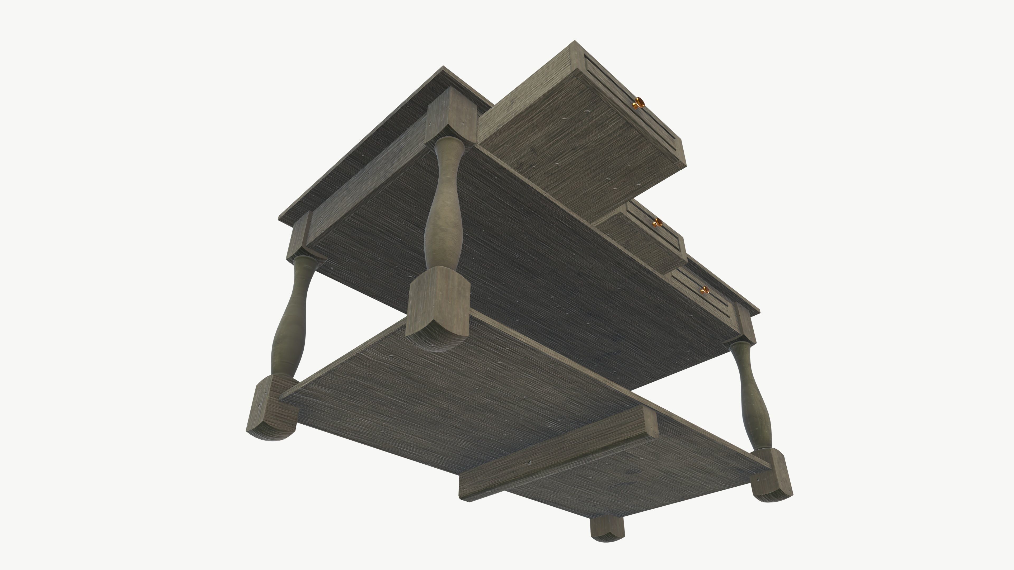 Console Table Low-poly 3D model_6