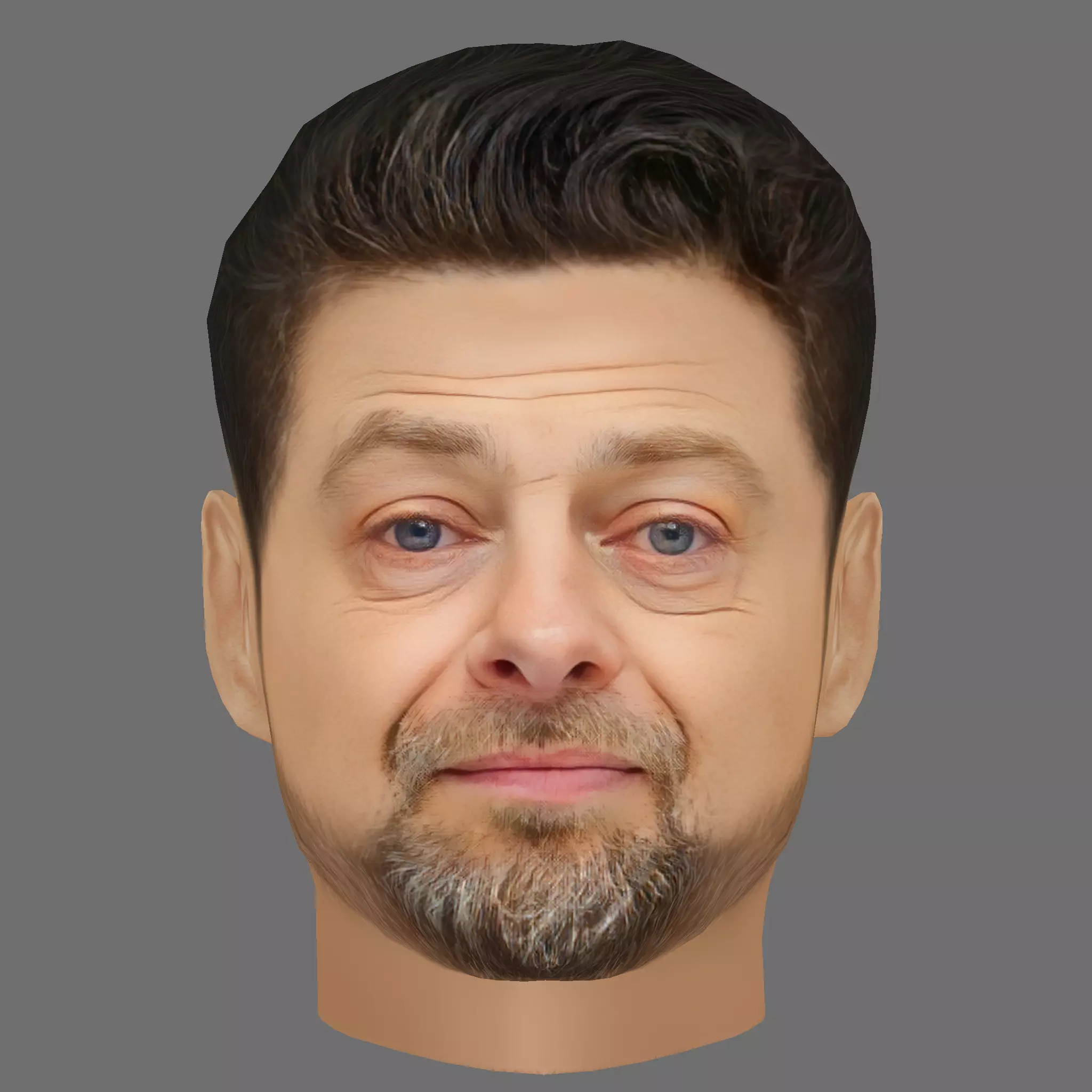Andy Serkis Head - Low poly head for game Low-poly 3D model_0