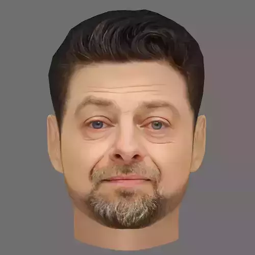 Andy Serkis Head - Low poly head for game Low-poly 3D model