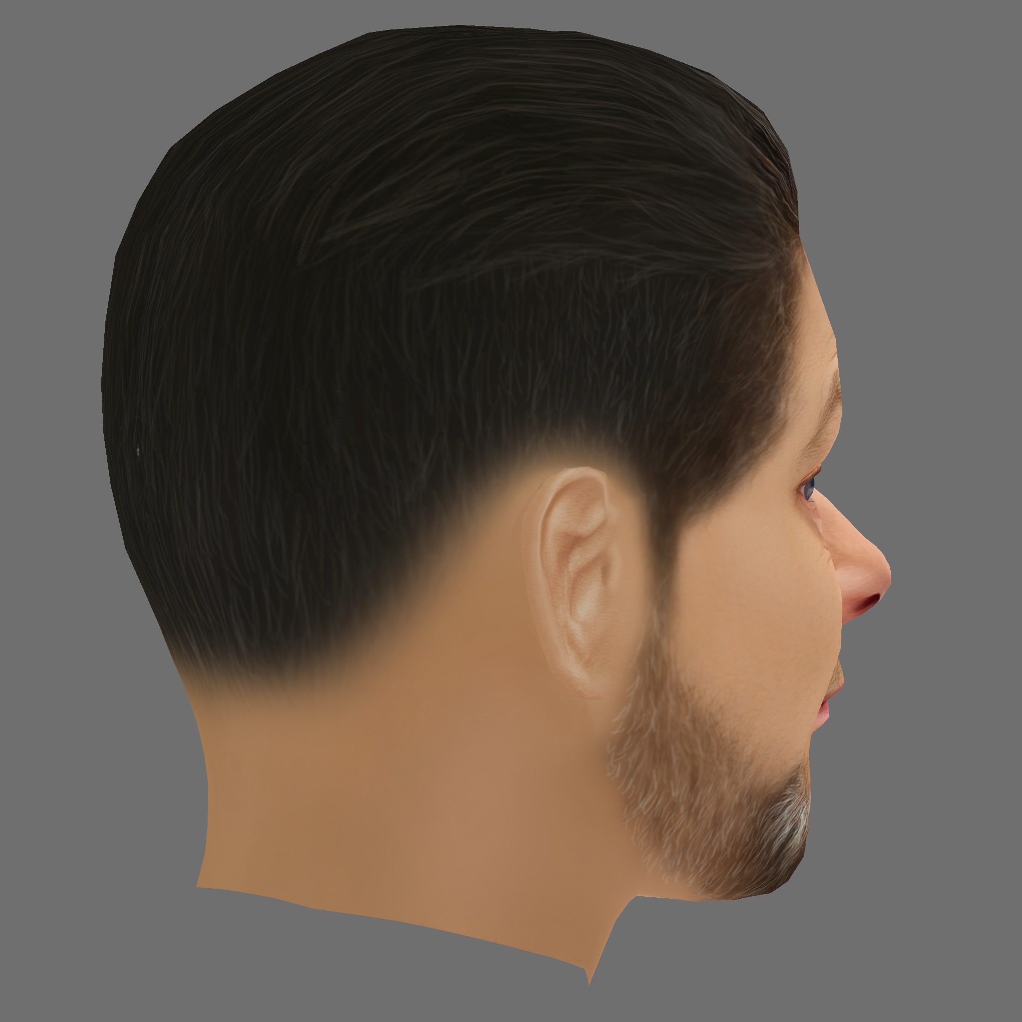 Andy Serkis Head - Low poly head for game Low-poly 3D model_4