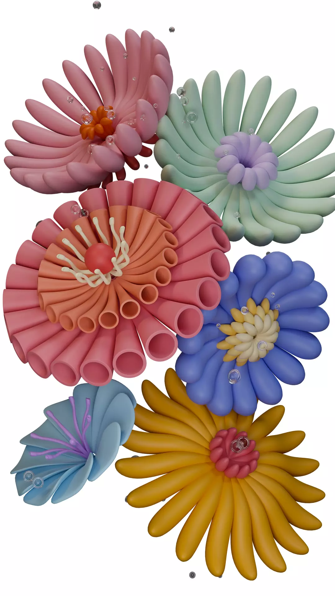 Stylized Flowers Free 3D model