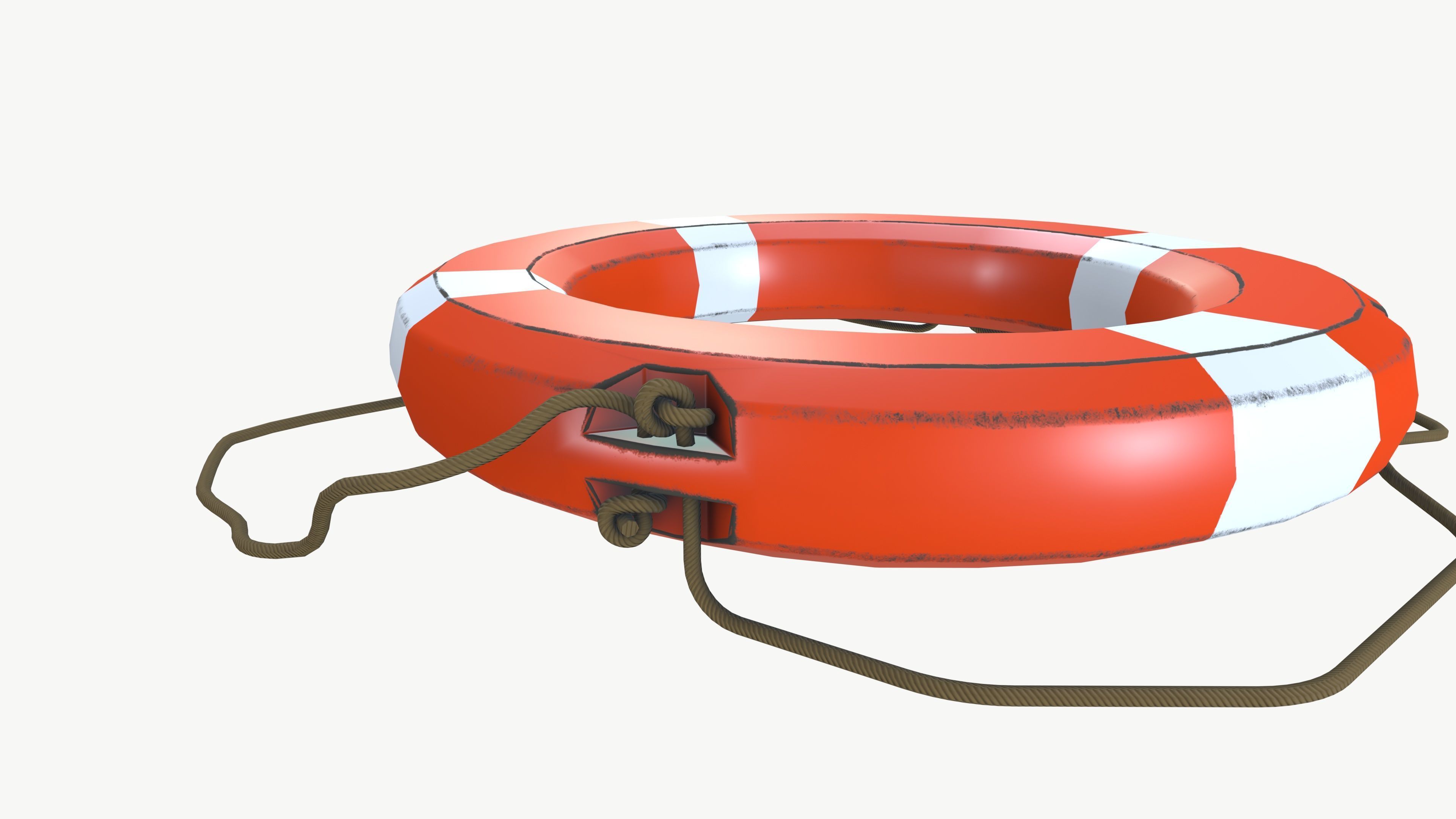 Life Buoy Low-poly 3D model_5