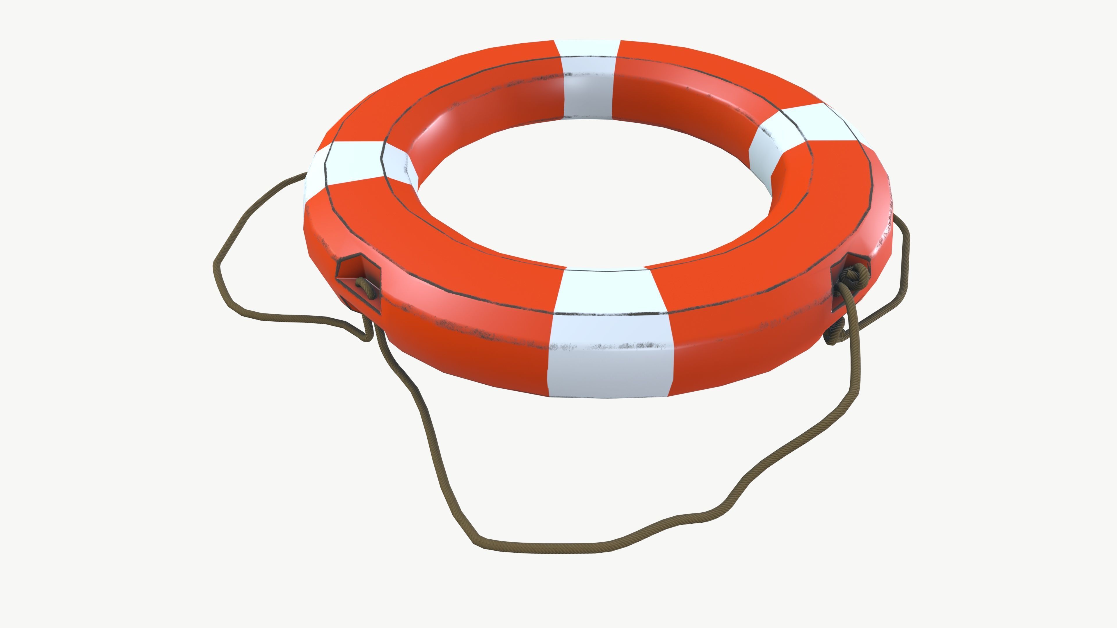 Life Buoy Low-poly 3D model_2