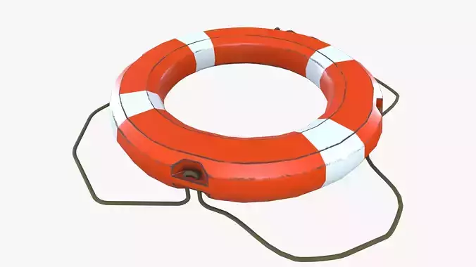 Life Buoy Low-poly 3D model