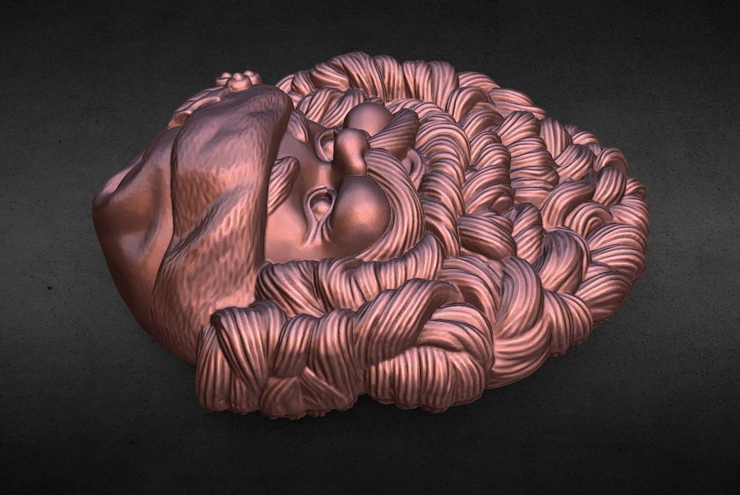 santa clause door hanger decoration 3D print model_3