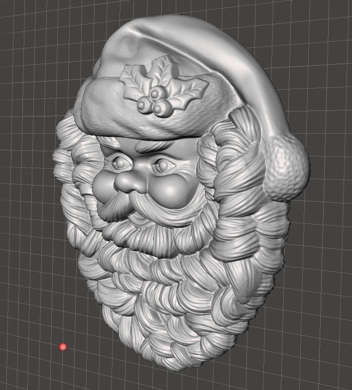 santa clause door hanger decoration 3D print model_7