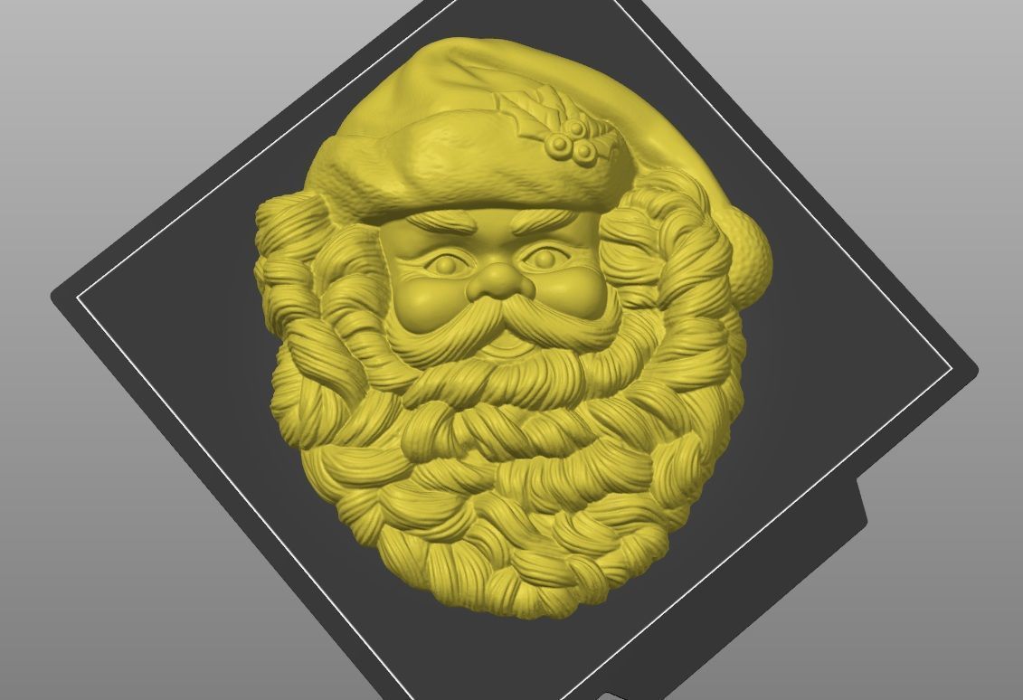santa clause door hanger decoration 3D print model_2