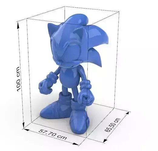 SONIC REAL SIZE MODEL 3D print model
