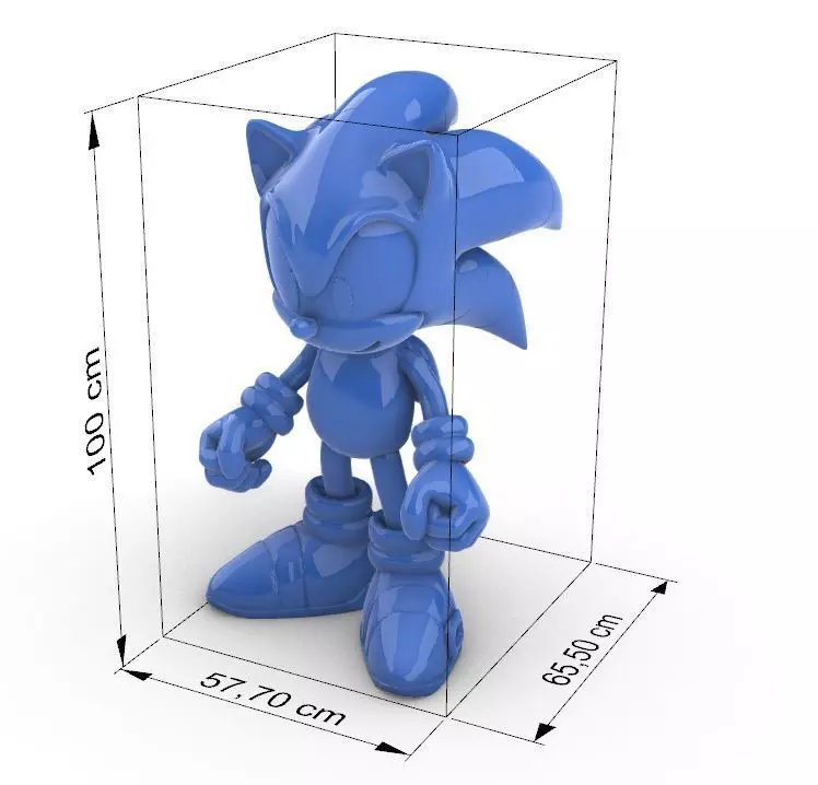 SONIC REAL SIZE MODEL 3D print model_0