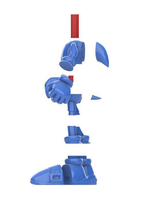 SONIC REAL SIZE MODEL 3D print model_6