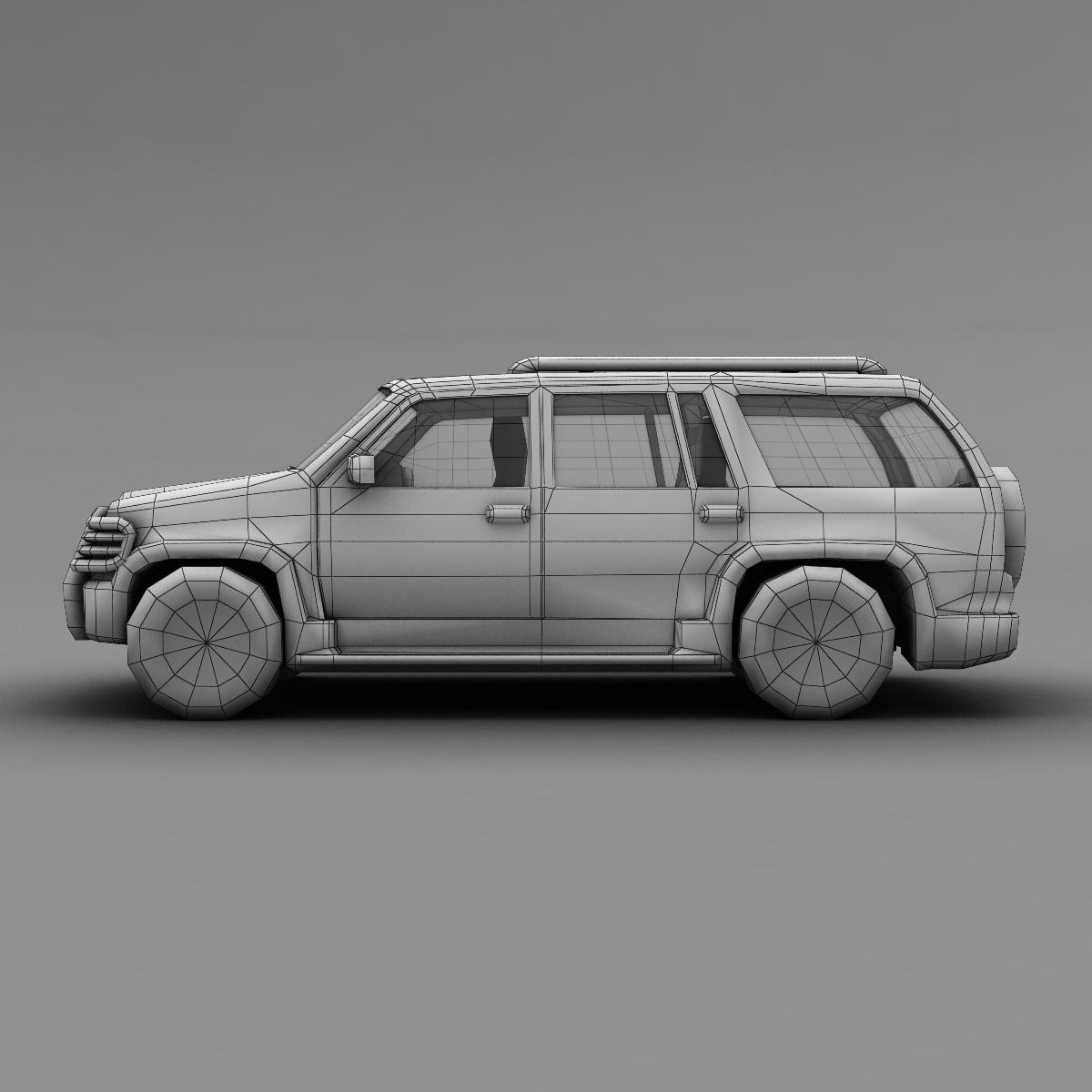 SUV 3 Low-poly 3D model_9
