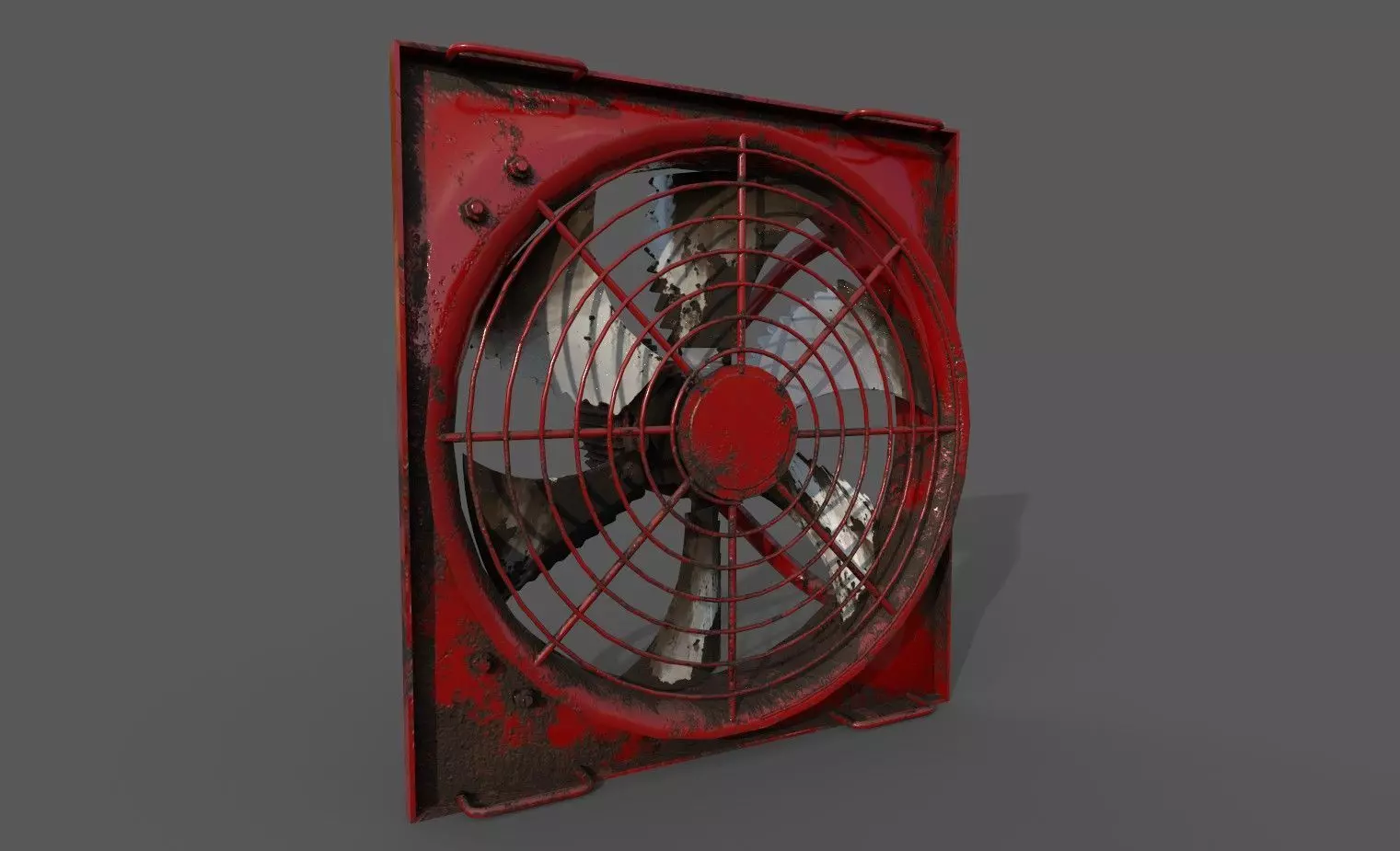 Industrial Fan Low-poly 3D model