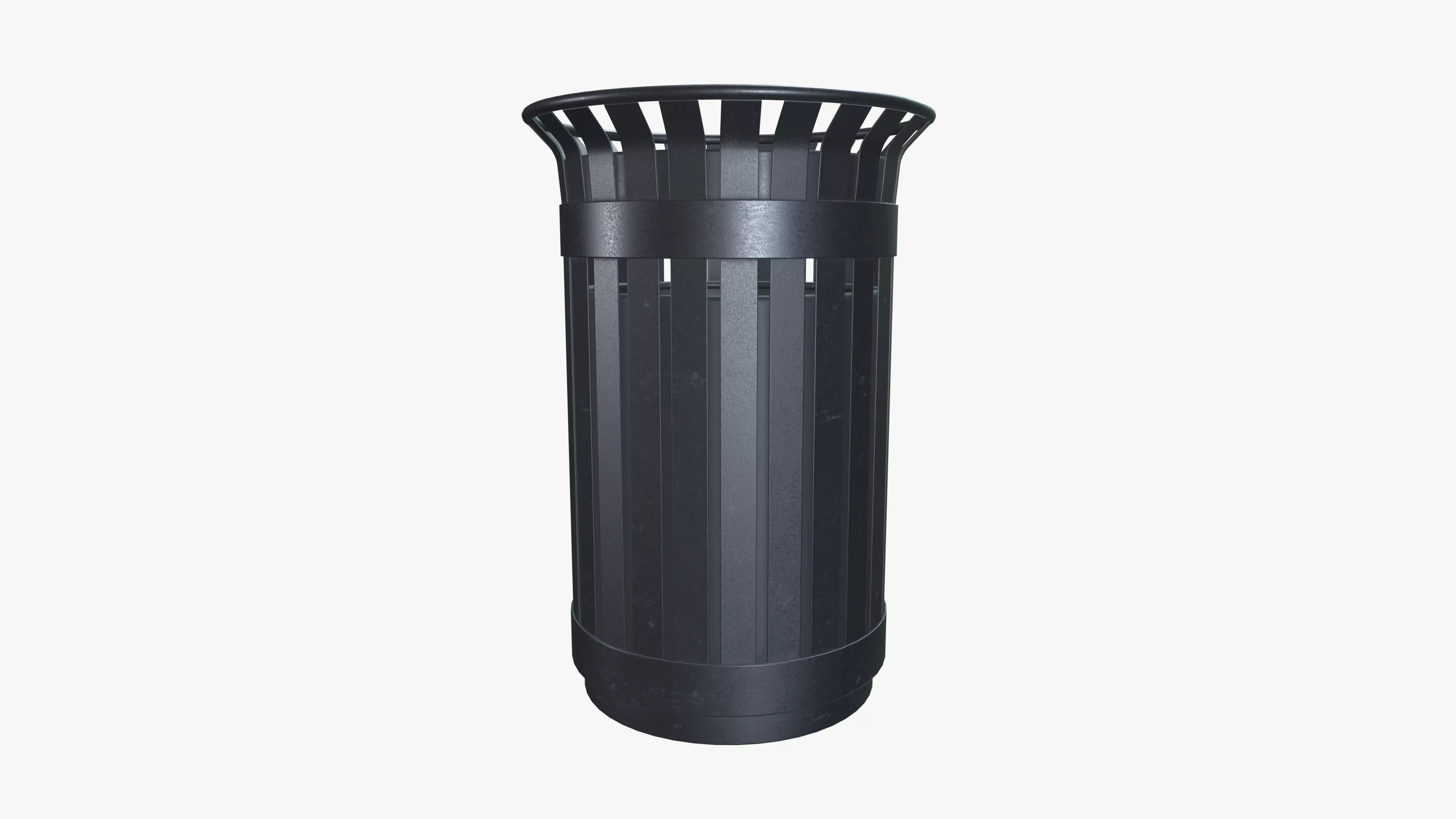 Trash bin Low-poly 3D model_0