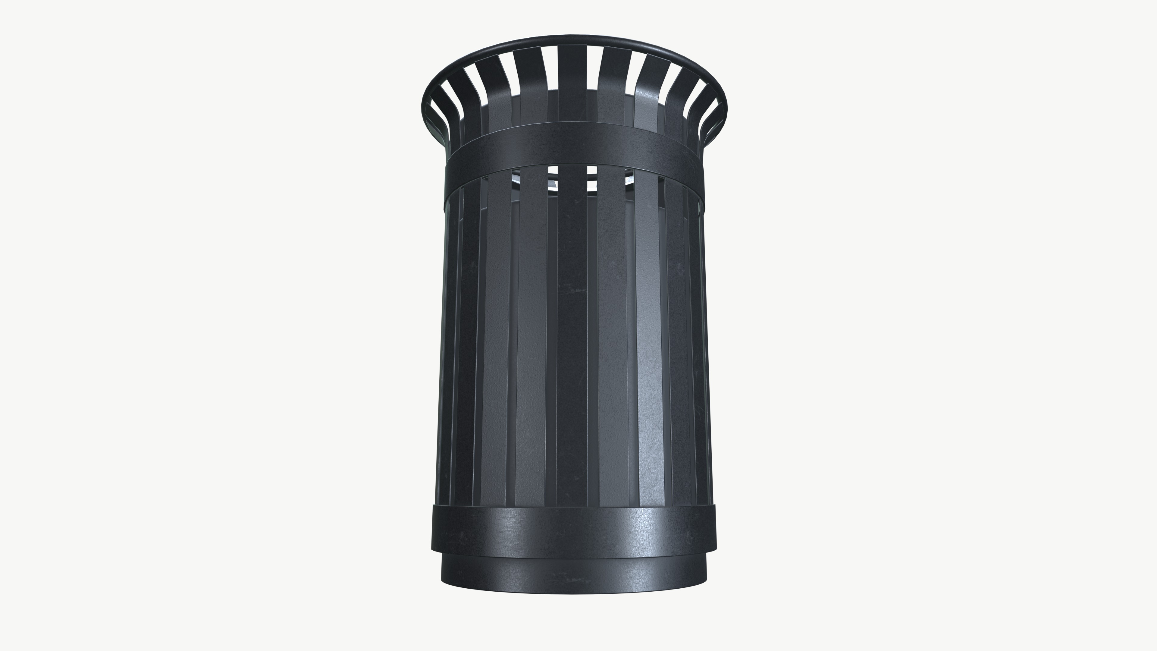 Trash bin Low-poly 3D model_6