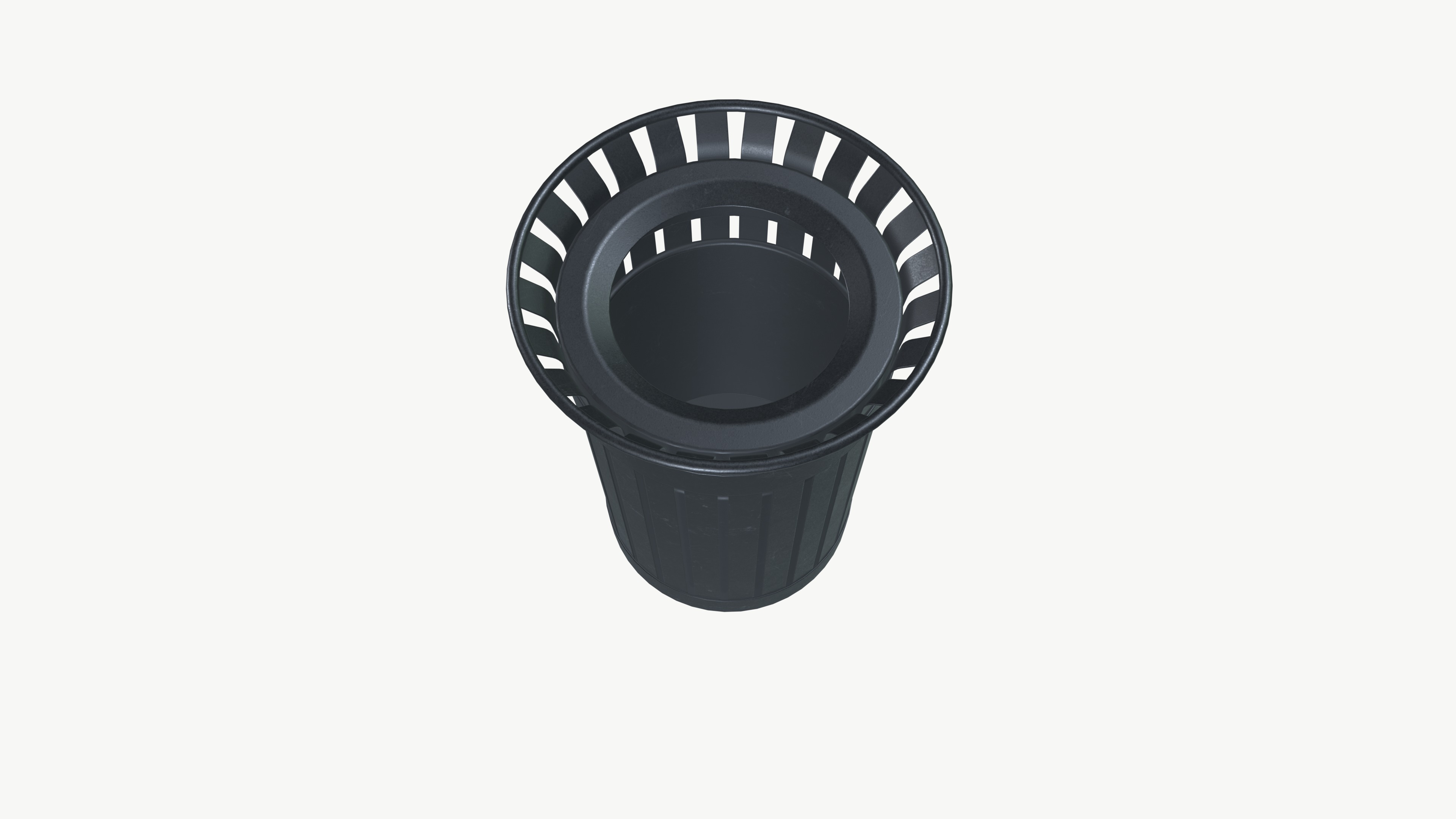 Trash bin Low-poly 3D model_4