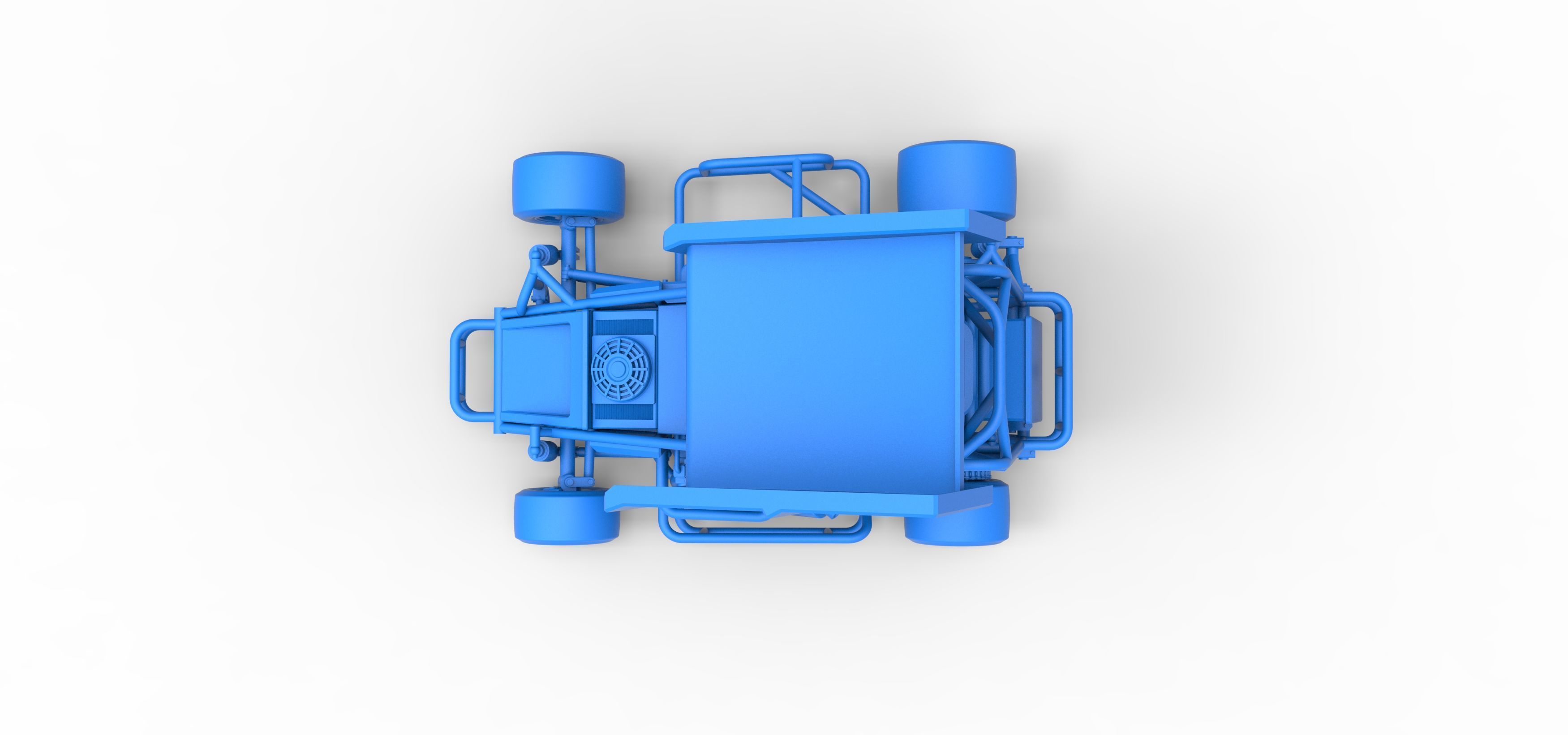 Pavement Winged 600 Micro sprint car Scale 1 to 25 3D print model_38