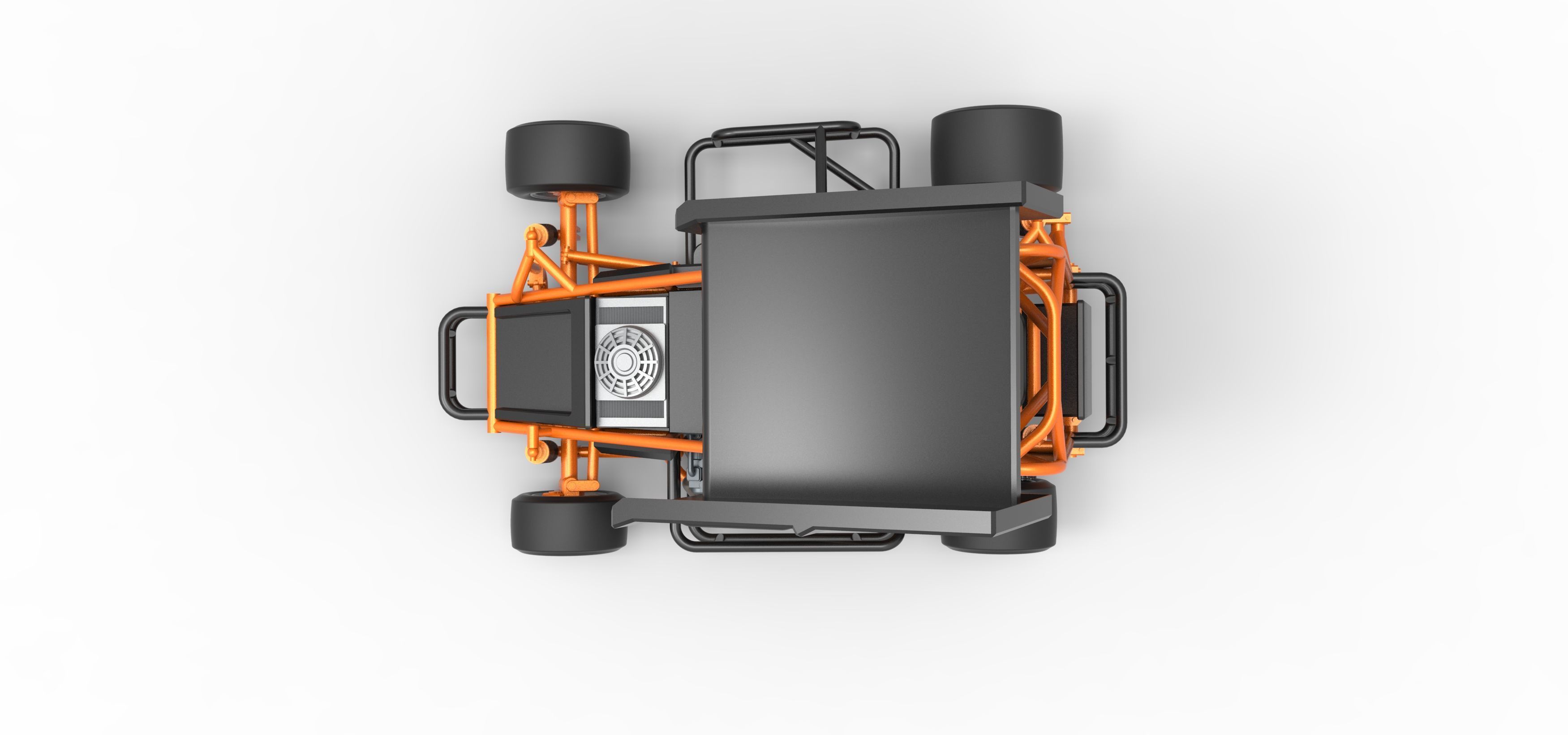 Pavement Winged 600 Micro sprint car Scale 1 to 25 3D print model_11