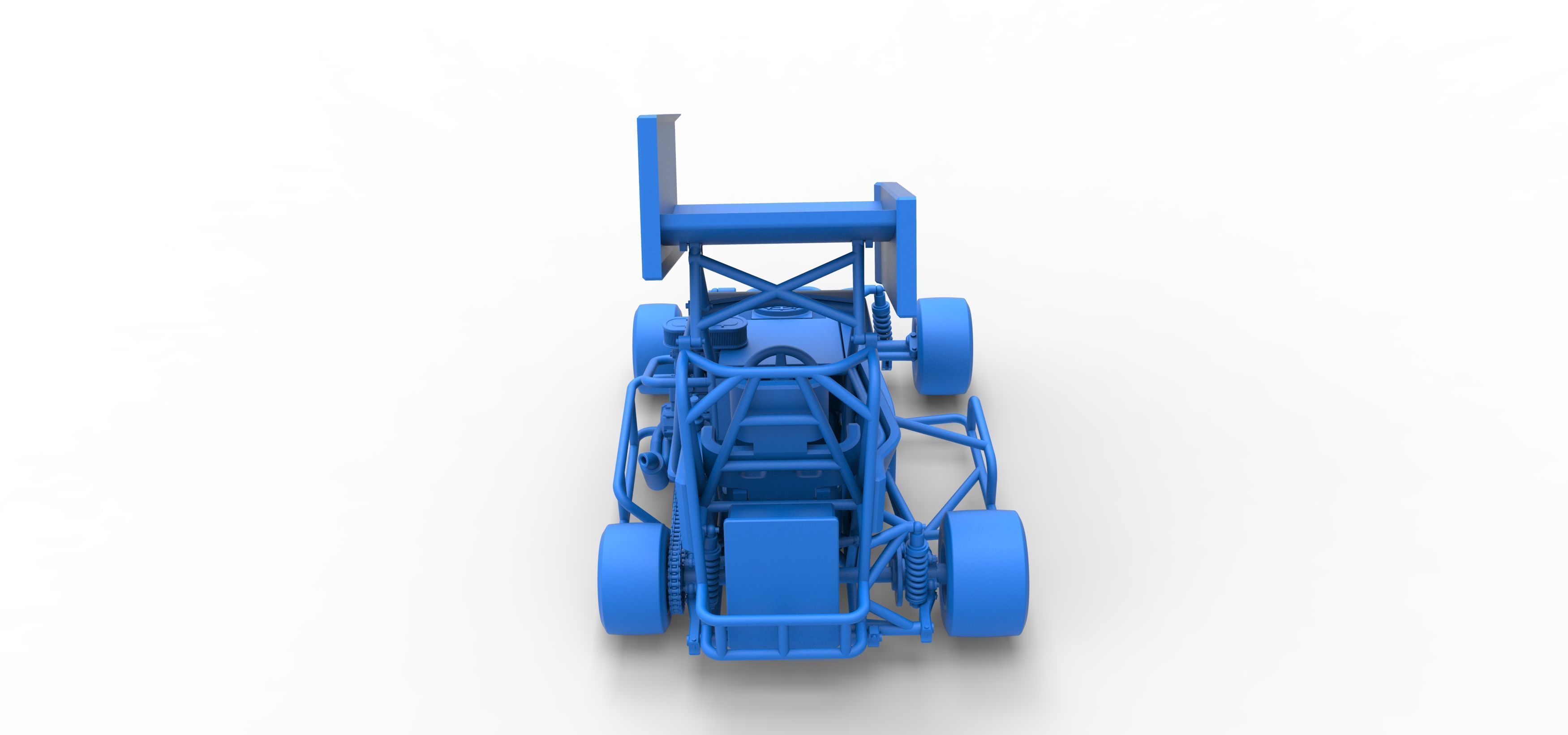 Pavement Winged 600 Micro sprint car Scale 1 to 25 3D print model_44
