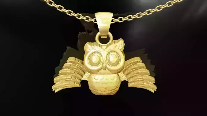 owl pendant jewelry gold