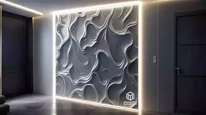 modern panel wall decor set wall relief mural CNC 111