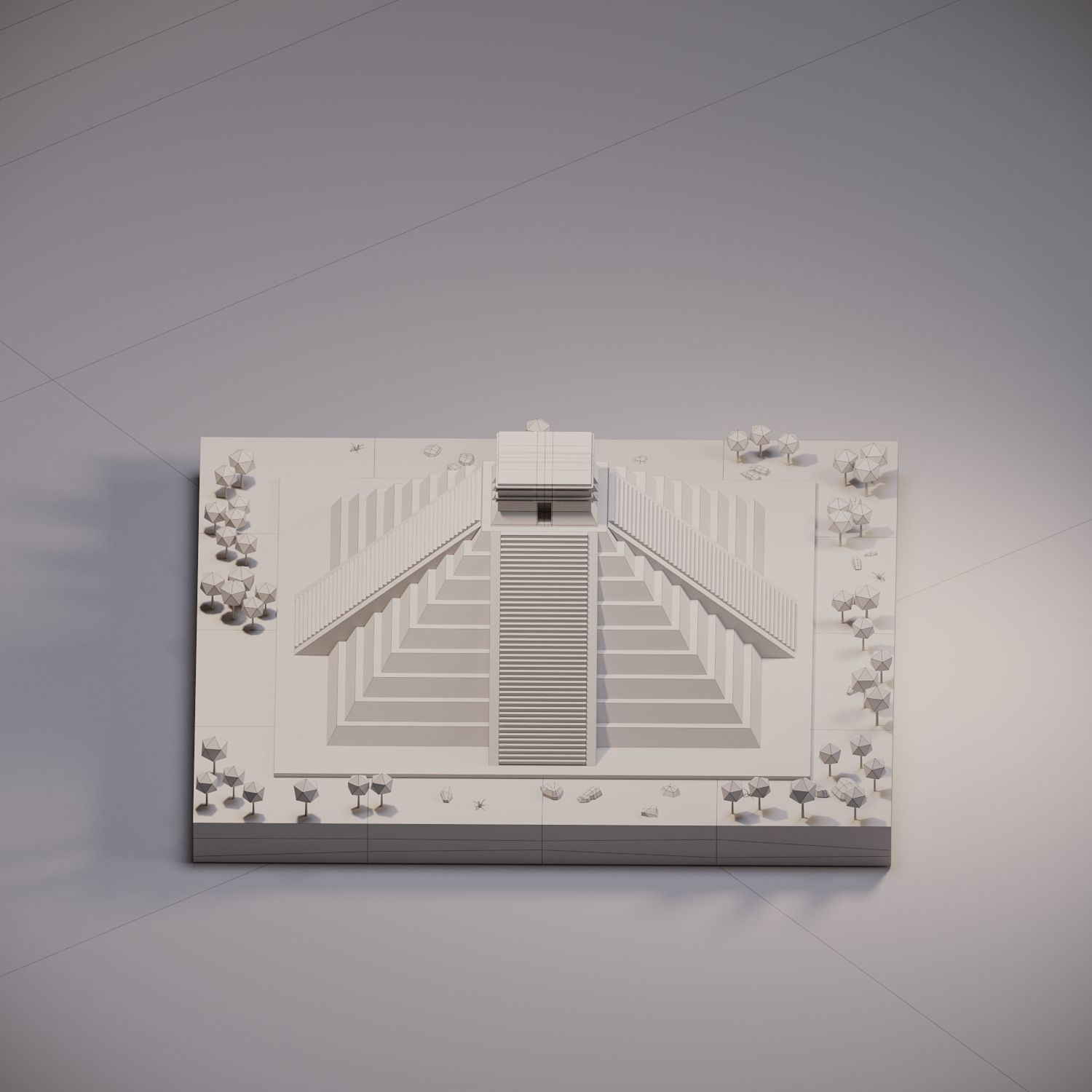 Chichen Itza Low-poly 3D model_3