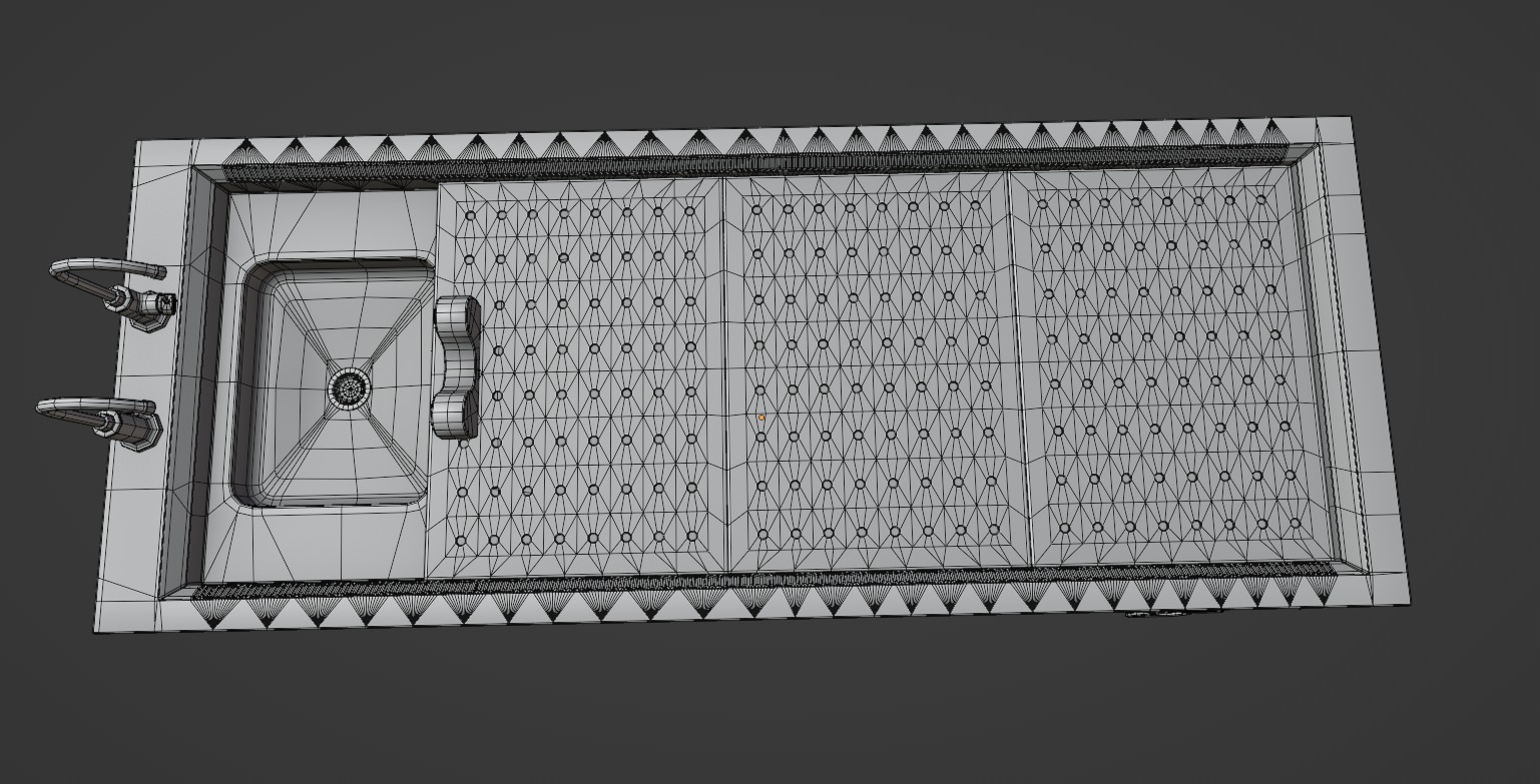 Autopsy Table Pbr Low-poly 3D model_13