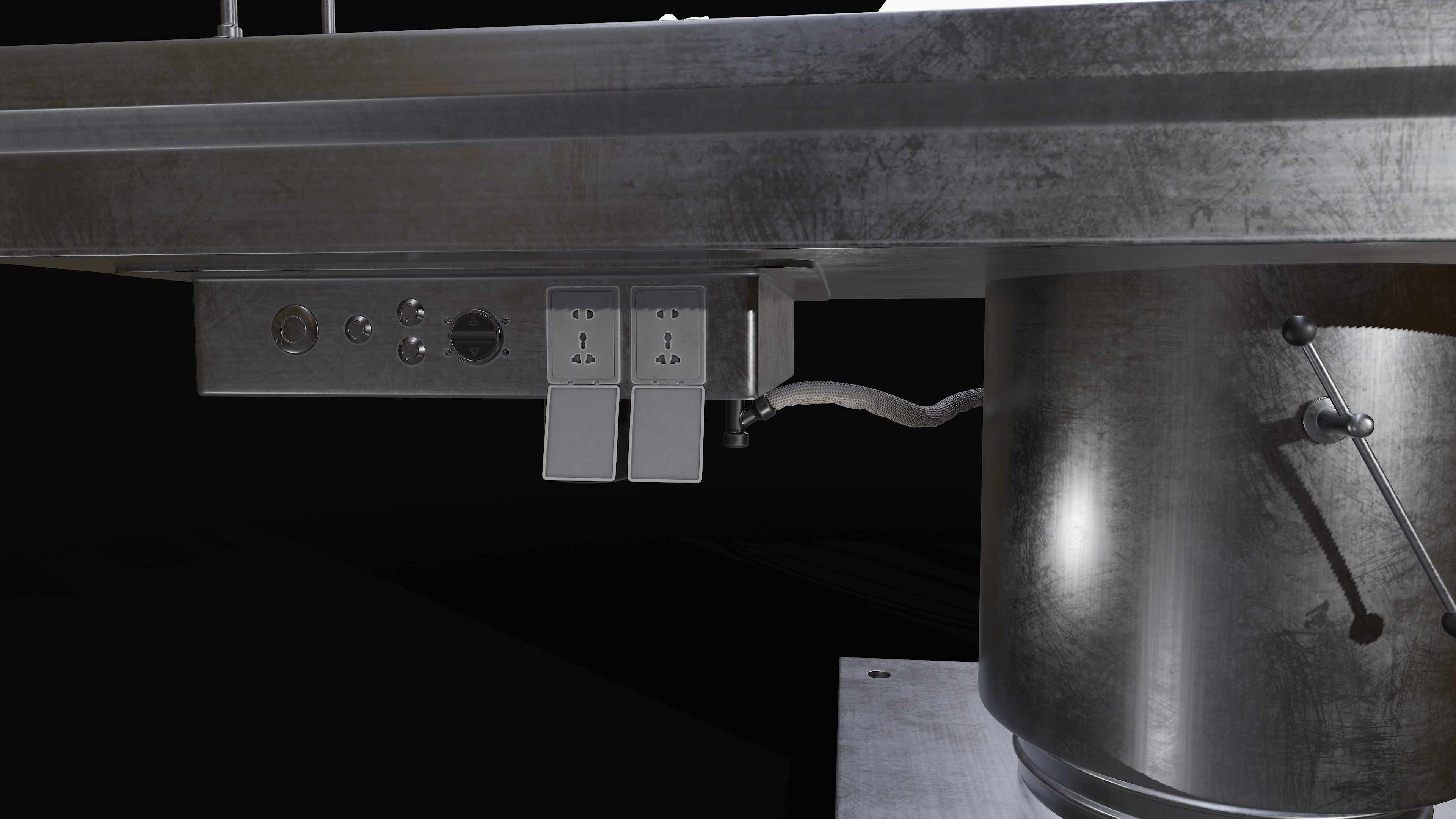 Autopsy Table Pbr Low-poly 3D model_15