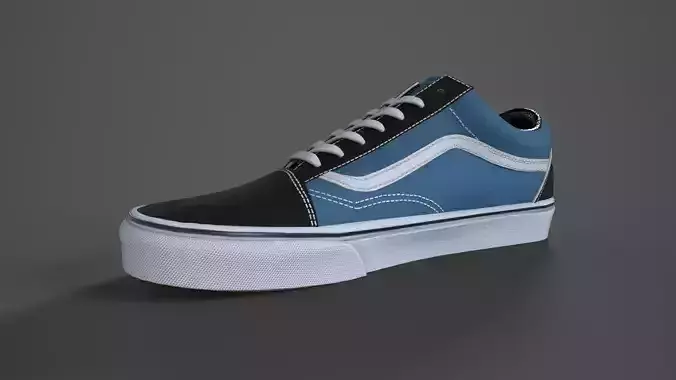 VANS182 OldSkool Navy Low-poly 3D model VANS182 OldSkool Navy Low-poly 3D model