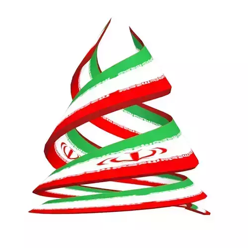 Iranian Flag on Double Spiral structure