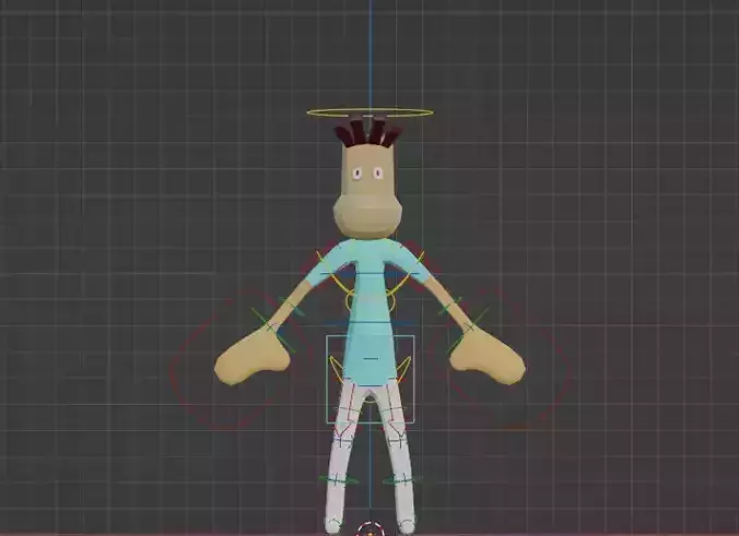 Low poly rigged Character in Blender  Free low-poly 3D model