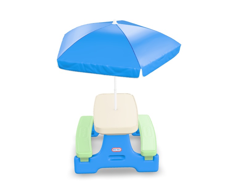 Kids Chair With Umbrella 3D model_3