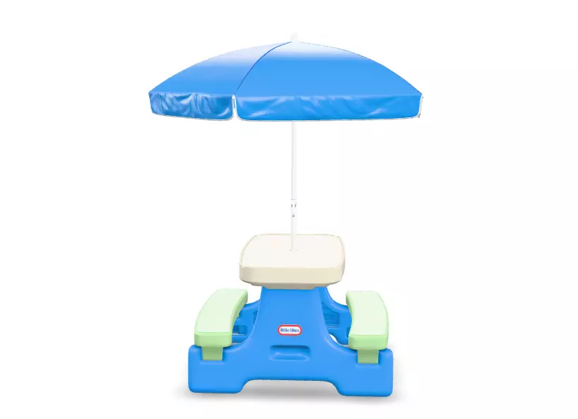 Kids Chair With Umbrella 3D model_0