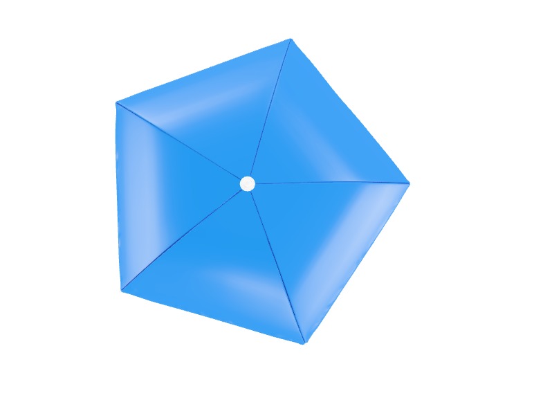 Kids Chair With Umbrella 3D model_4