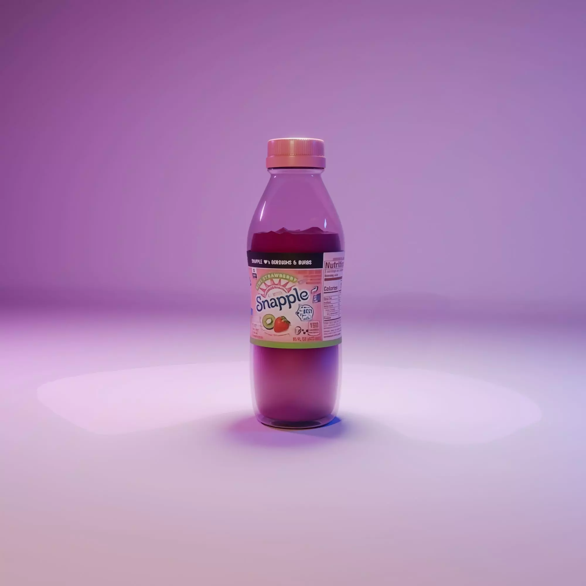 snapple juice bottle 3D model_0